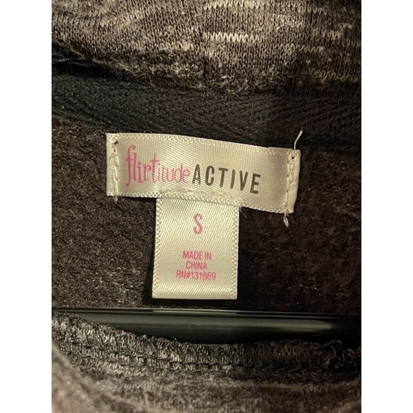 Flirtitude Active Sweatshirt Women's Small Black and Gray - Picture 5 of 11